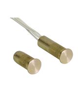 414-CTF CONTATTO DA INCASSO IN OTTONE CORTO 0.8X26MM