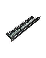 PATCH PANEL 24P CAT6 RP-U24V6 PRECABLATO 1U NERO