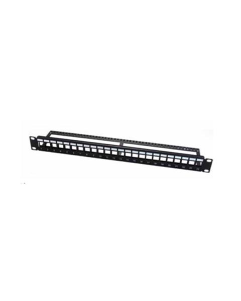 PATCH PANEL 24P VUOTO CAT5/6 UTP WPC-PAN-BU24 1U NERO