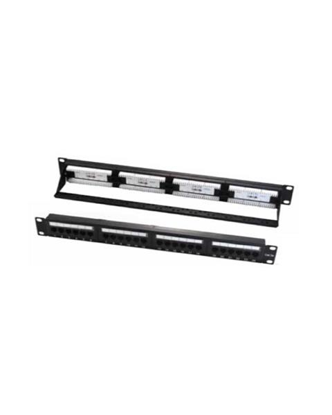 PATCH PANEL 24P CAT6A UTP WPC-PAN-6AU-24 1U PRECABLATO NON SCH.