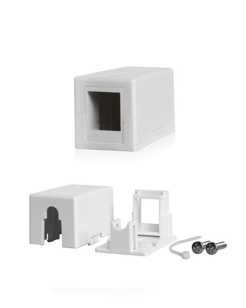 PRESA A MURO PER KEYSTONE 1PORTA WPC-SBX-0101 RJ45/RJ11