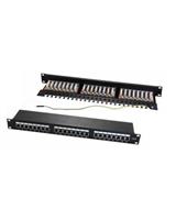 PATCH PANEL 24P CAT6 STP WPC-PAN-6F-24 1U PRECABLATO SCHERMATO