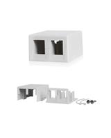 PRESA A MURO PER KEYSTONE 2PORTE WPC-SBX-0102 RJ45/RJ11