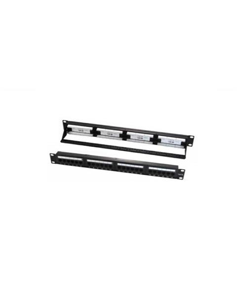 PATCH PANEL 24P CAT6 UTP WPC-PAN-6U-24 1U PRECABLATO NON SCHERM.