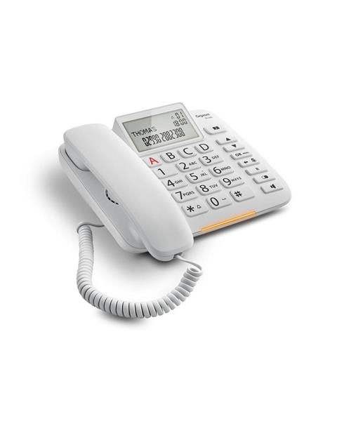 GIGASET DL380 BIANCO A FILO DISPLAY B&N TASTI GRANDI VVOCE+LED