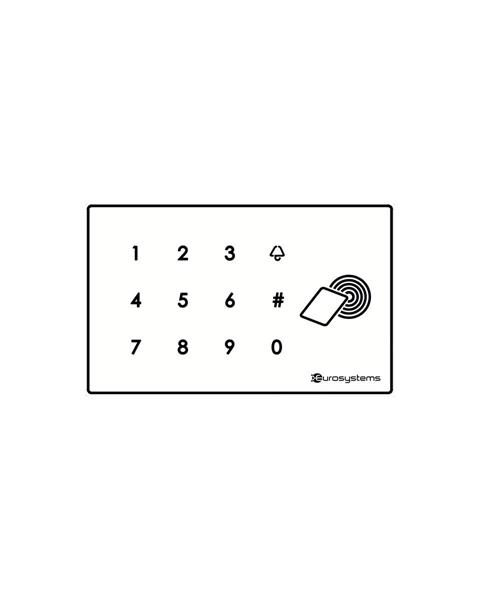DEVIC-KEY8 D224 TASTIERA TOUCH BIANCA C/MIFARE INCASSO ORIZZ.