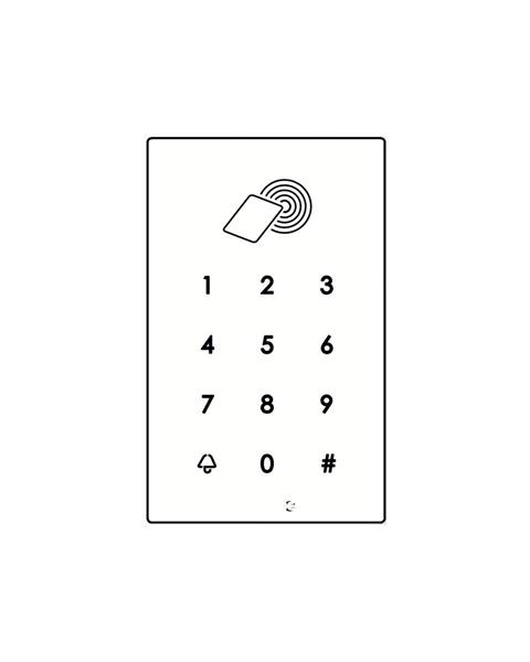 DEVIC-KEY3 D213 TASTIERA TOUCH BIANCA C/MIFARE PARETE VERTICALE