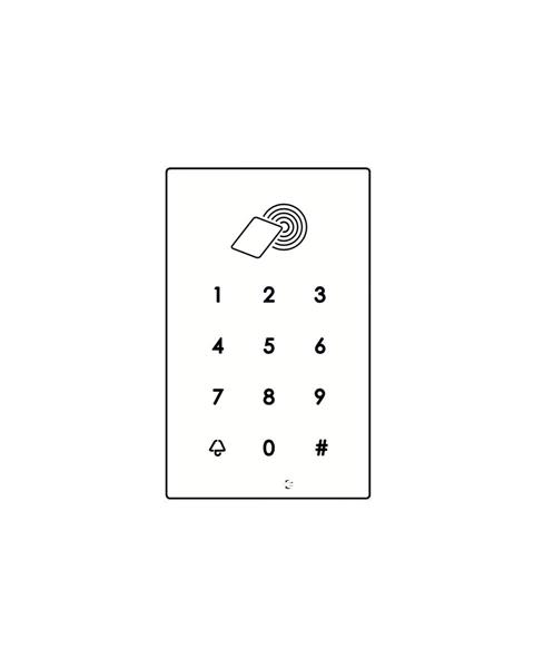 DEVIC-KEY7 D223 TASTIERA TOUCH BIANCA C/MIFARE INCASSO VERTICALE