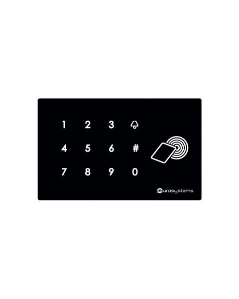 DEVIC-KEY6 D222 TASTIERA TOUCH NERA C/MIFARE INCASSO ORIZZONT.