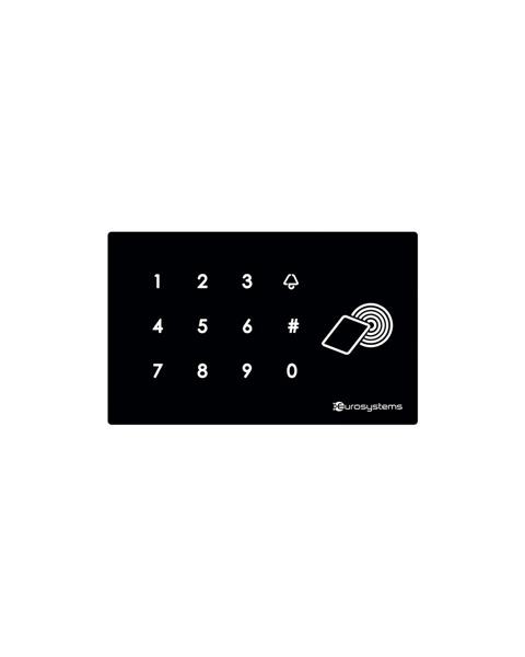 DEVIC-KEY2 D212 TASTIERA TOUCH NERA C/MIFARE PARETE ORIZZONTALE